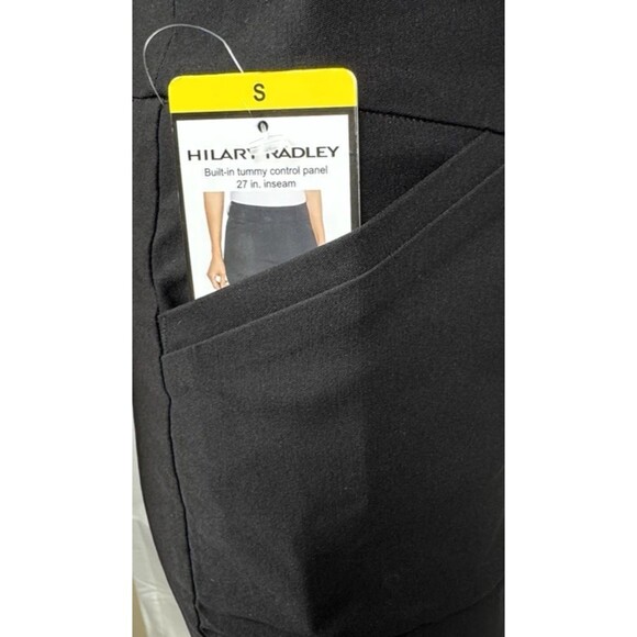 Hilary Radley Womens Size Small Black Mid Rise Tummy Control Pants Chino Slacks - Picture 4 of 12